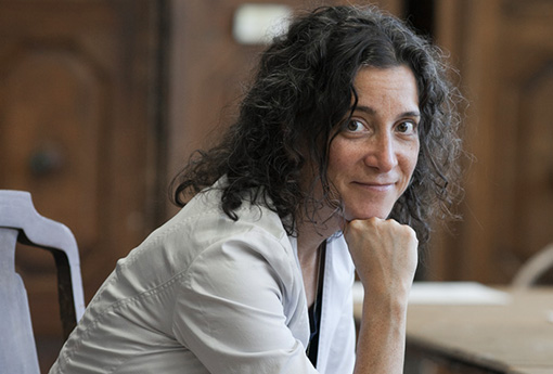 Head of School Allison Gaines Pell poses in the historic Wheeler Chace Art Studio.