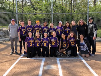 Coaches and players from Varsity Girls Softball