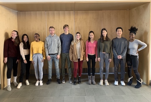A line up of students who earned All State Music Awards in Choral divisions