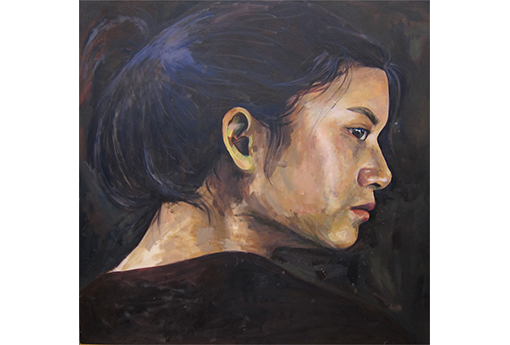 Portrait of a high school female which won a Gold Key in Scholastic Arts Awards for 2020.