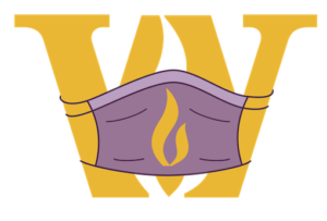 Wheeler W wearing a purple mask