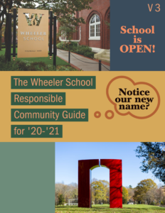 Images of the Providence Campus Sign and Farm Campus Red Arch on cover of latest version of Responsible Community Guide.