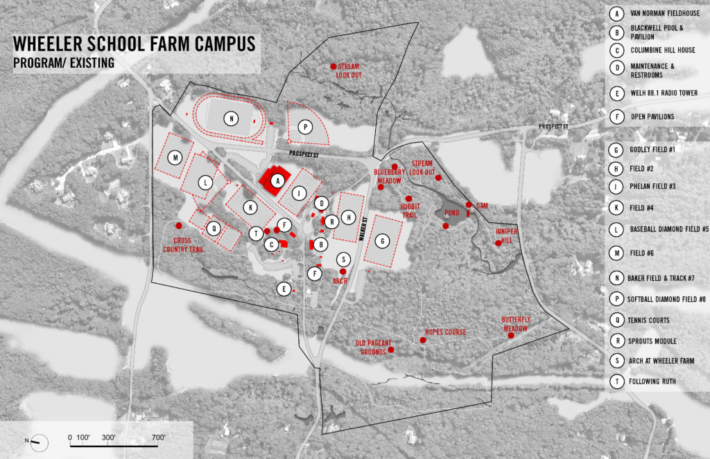 Map of the Wheeler Farm Campus in Seekonk, MA.