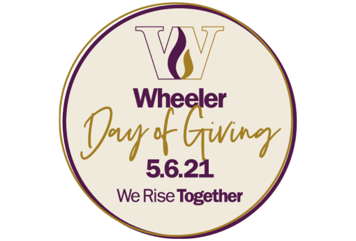 Logo for Day of Giving at Wheeler on May 6, 2021 with theme We Rise Together