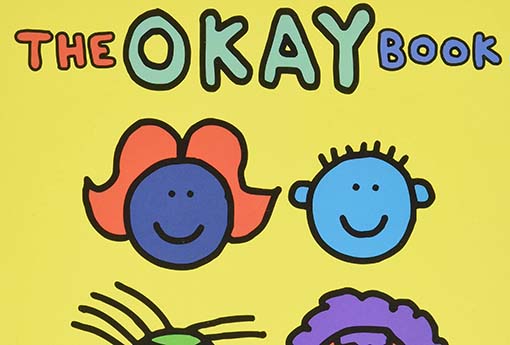 A portion of The Okay Book cover. The cover reads 