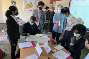 Students engage in a Model UN conference.