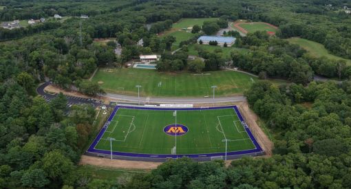Aerial view of Godley Field at the Wheeler Farm in Seekonk, MA.
