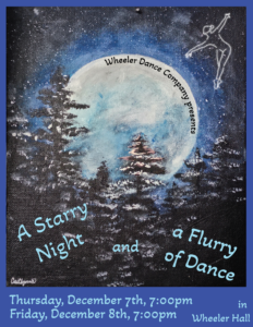 Promotion flyer for "A Starry Night and a Flurry of Dance" presented by the Wheeler Dance Company.