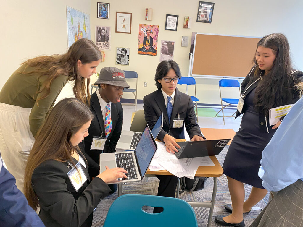 Students engage in a Model UN conference.